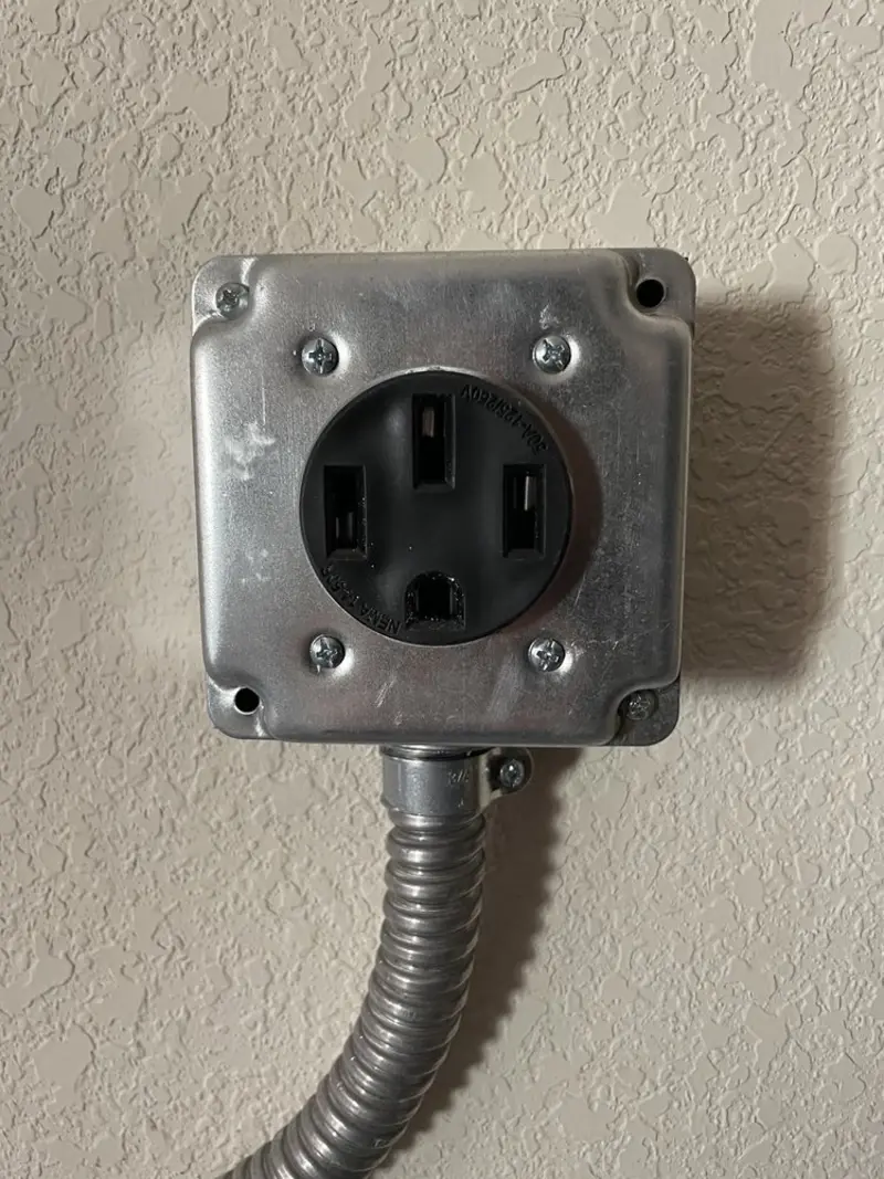 NEMA 14-50 outlet installed for Electrical Panel Upgrade in Glassmanor